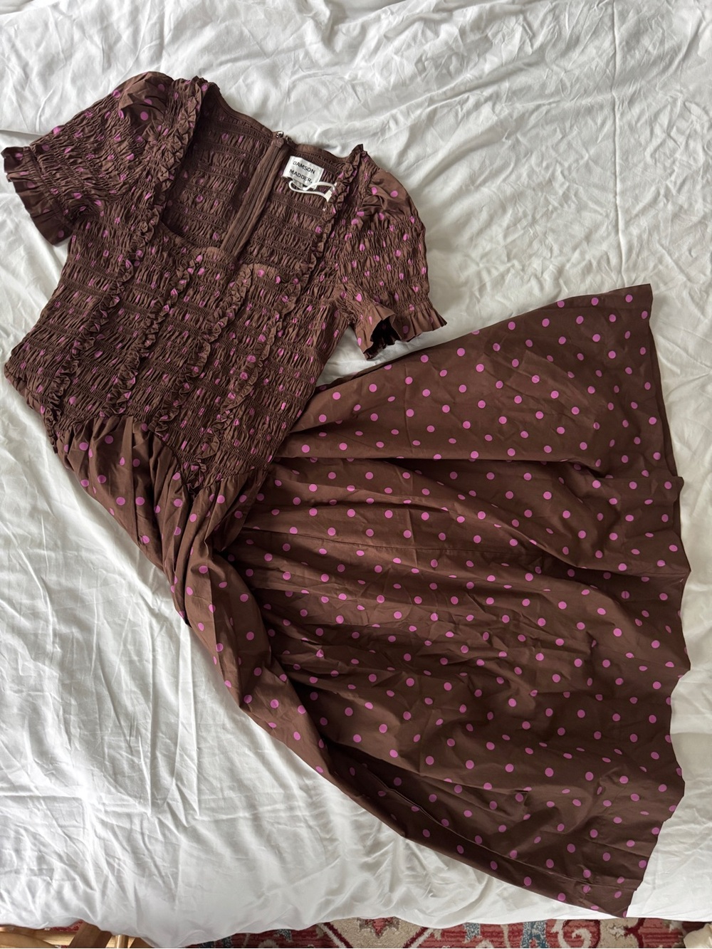Damson Madder Raphaela 100% cotton Midi Dress - Picture 10 of 12